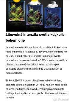 Prodej akvarijního světla Sinkor Led 90cm bílá 30w s wifi - 3
