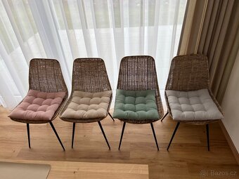 Kvalitní designové ratanové židle Kave Home + sedáky zdarma - 3