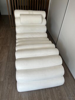 Bílá luxusní lenoška / křeslo - 3