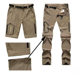 Trekové outdoor kalhoty - khaki barva - 3