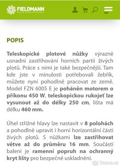 Aku teleskopické nůžky - 3