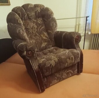 2x křeslo a 2x taburet 90. leta zdarma v Praze - 3