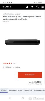 Prodám sony 4k uhd bluray přehravač - 3