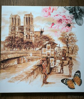 obraz na plátně, motiv Paříž 3x - 3