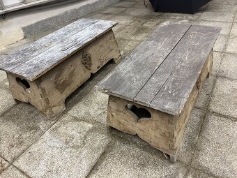 Rustikální dřevěná lavice – masiv, ruční práce - 3