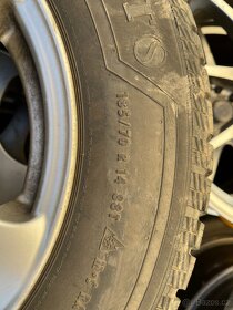 Litá kola r14, 4x100 , zimni pneu - 3