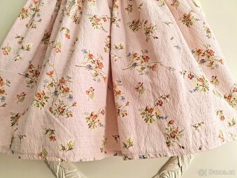 Nádherné šaty luční kvítí Next 104 růžové meruňkové - 3