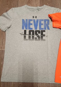 2 ks sportovní trička Air Jordan a Under Armour vel. 137/147 - 3