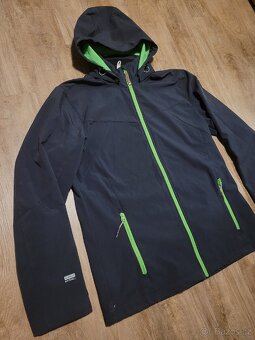 Tmavě šedá až černá softshellová bunda Icepeak 3P - 3