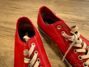 Červené kožené boty converse vel. 43 - 3