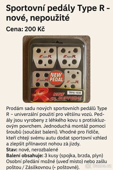 Sportovní pedály Type R - 3