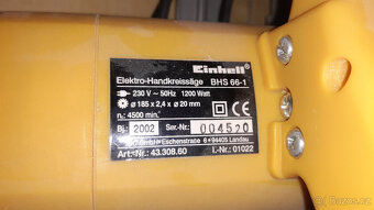 okružní pila Einhell Bavaria BHS 66-1 1200W- nevyužitá - 3