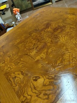 Stylový historický konferenční stolek – masiv, patina, po ož - 3