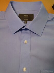 Pánská formální modrá košile M&S Collection/41-L/2x60cm - 3