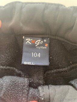 Prodám dětské zateplené softshell kalhoty KuGo - 3