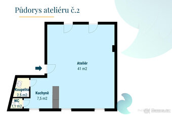 Prodej, byt/ateliér, 52 m2, Český Krumlov, Křenov - 3