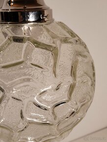 lustr z poniklované mosazi, designové originální stínidlo - 3
