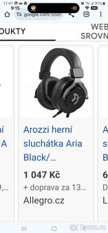 AROZZI herní sluchátka ARIA Black. NOVÉ - 3