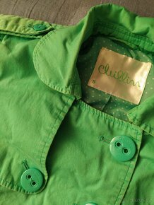 Dámská zelená bunda trenčkot kabát zn. Chillin, vel. S - 3