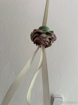 Starožitný porcelánový závěsný květináč - 3