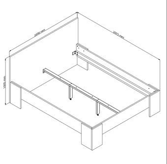 Postelový rám VEDDE 160×200 divoký dub - 3