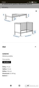 Postýlka IKEA Sundvik - 3