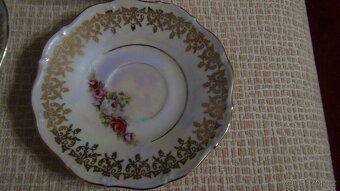 Porcelánové šálky s podšálky retro - dvojice - 3