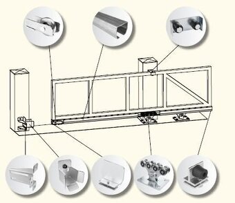 Prodám spodní dorazy S – pro samonosné brány (5 ks, výhodně) - 3