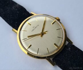 Pánské zlaté náramkové hodinky Helvetia 14K - 3