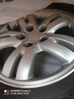 Al kola 4 ks 5x113,5,zánovní pneu,205x60x16 - 3