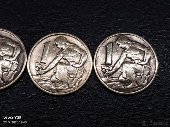 4x 1 koruna 1957 - 1960 Československo - 3