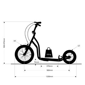 Koloběžka Insportline Suter premium kick scooter - 3