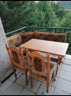 JÍDELNÍ ROHOVÁ SOUPRAVA - MASIVNÍ DŘEVO - 3