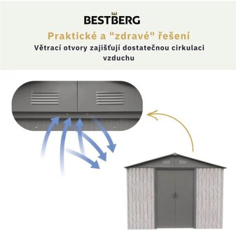 Zahradní domek BestBerg 279 x 324 x 211 cm - 3