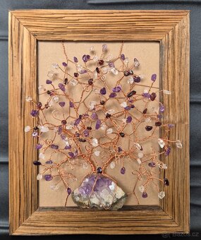 🌳 Strom života a štěstí v obrazu – Jabloň hojnosti -Ametyst - 3