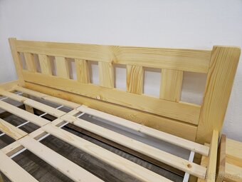 Prodám masivní nové postele Baron 180x200 zvýšená s roštem - 3