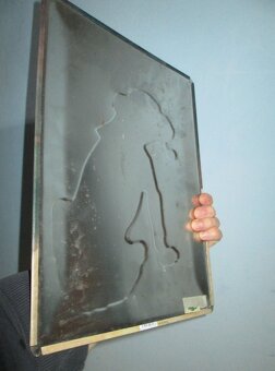 Stará plechová cedule - buldoček - 3