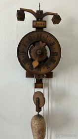 Lihýřové hodiny, staré dřevěné hodiny, hodiny na kameny - 3