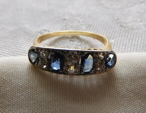 Prsten s diamanty a spinely - 3