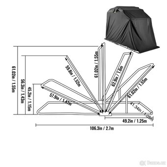Přístřešek na motorku/skútr - 3