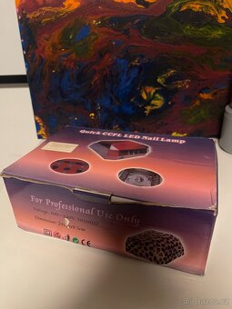 UV/LED lampa na nehty – růžová,diamantový design, TOP stav - 3