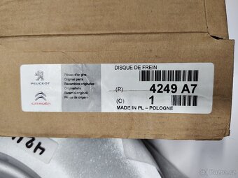 Brzdové kotouče přední Peugeot 407 4249A7 - 3