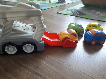 Auto větší cca 40cm/přepravník 4 autíčka - 3