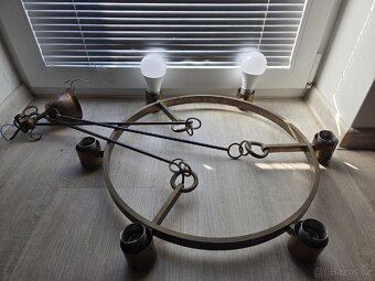 Starozitny mosazný lustr - 3