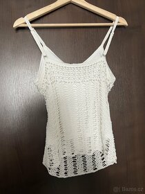 Morris - dáms. nové luxusní tílko s perličkami – XS/S? - 3