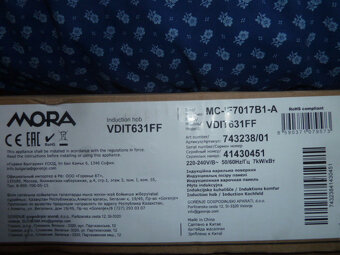 Varná deska indukční Mora VDIT 631FF. - 3