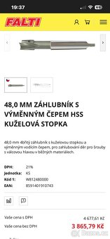 Vrták Záhlubnik 48 mm - 3