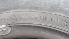 Prodám sadu disků 6Jx15H2 ET50 + zimní pneu 195/65/R15 - 3