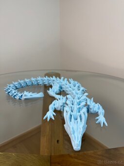 Fantasy drak – ohebná 3D tištěná figurka - 3