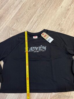 Nová černá mikina 158 Levis crop top - 3